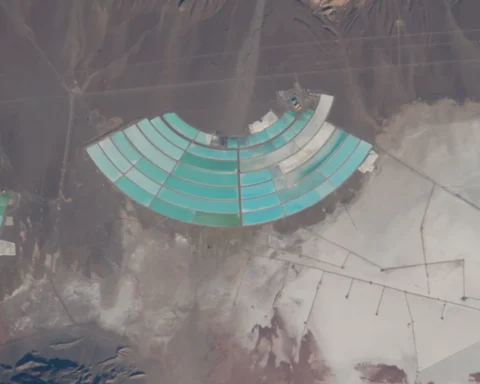 Lithium mining activities in northern Argentina