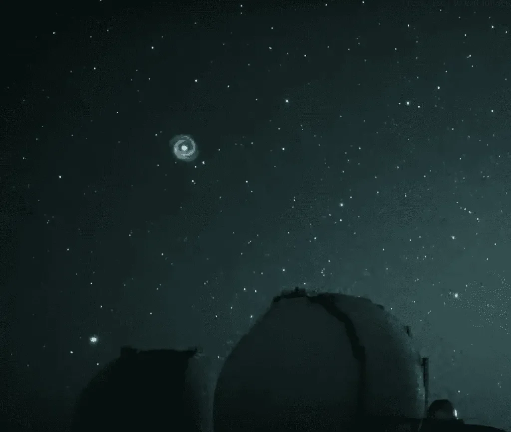 Mysterious Blue Spiral Captivates Subaru Telescope Viewers in Hawaii