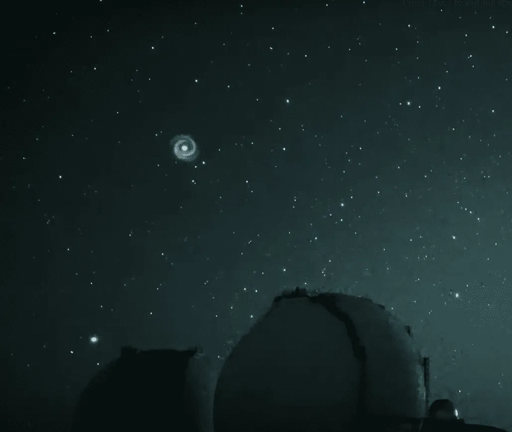 Mysterious Blue Spiral Captivates Subaru Telescope Viewers in Hawaii