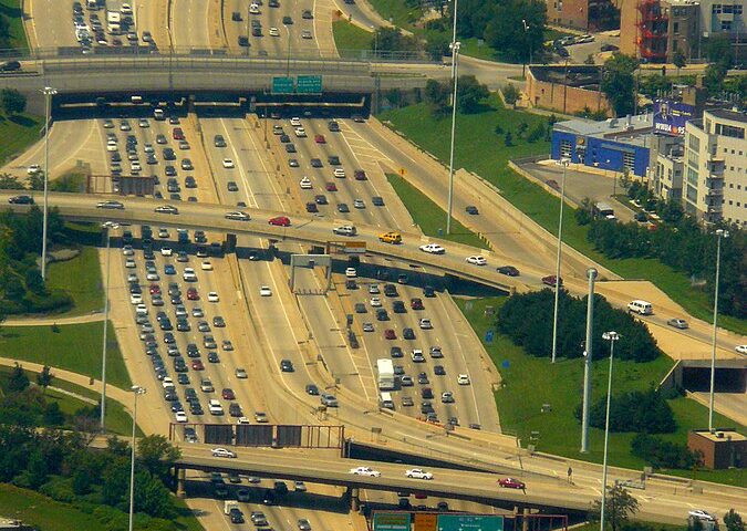Traffic In Chicago Highway