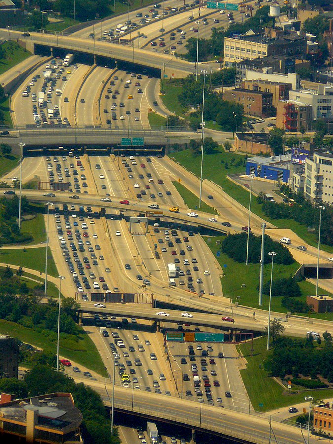 Traffic In Chicago Highway