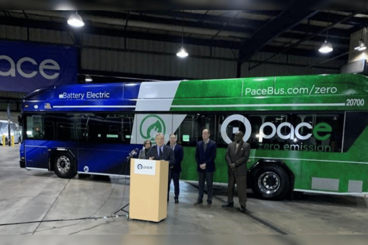 Pace’s Inaugural Electric Bus Enters Service