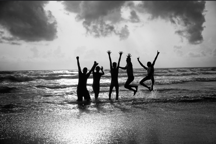 Enjoying in the Sea Beach