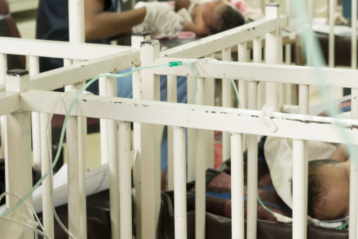 Nurse taking care of newborn babies who are treated inside Neonatal intensive care unit at Yekatit 12 Hospital Medical College