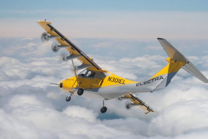 Electra’s Hybrid-Electric Test Aircraft Achieves First Ultra-Short eSTOL Takeoff and Landing in Piloted Test Flights. Photo Credit: Electra Aero