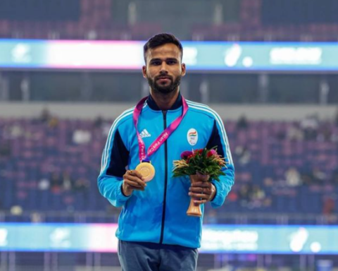 Praveen got the second spot in Men’s high jump T64 category with the best jump of 2.07m at the athletics event.