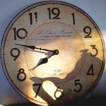 Wall clock in morning time.