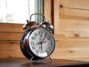 Representative Image. Classic mechanical alarm clock. Photo Source: Santeri Viinamäki