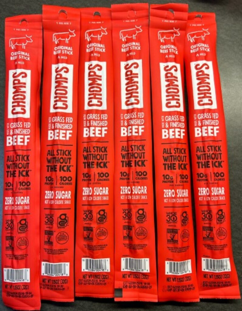 CHOMPS ORIGINAL BEEF STICK MILD.