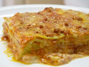 Representative Image: Lasagna bolognese. Photo Source: Sambawamba (CC BY-SA 4.0)