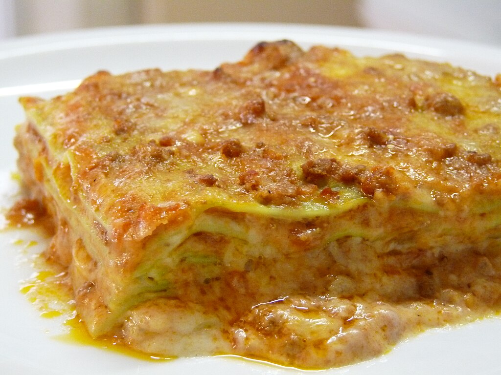 Representative Image: Lasagna bolognese. Photo Source: Sambawamba (CC BY-SA 4.0)