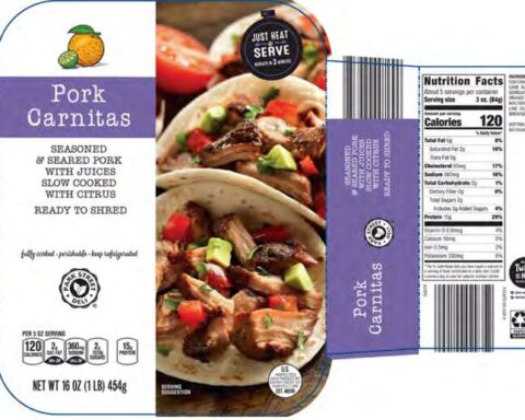 Pork Carnitas Pakage.Photo Source: USDA Goverment