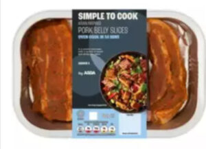 A picture of a prepared dish on the packaging, suggesting how the final cooked product might look. Photo Source: ASDA