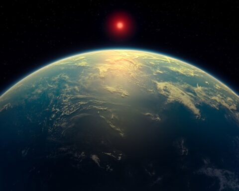 Artist's impression of the exoplanet K2-18b. Credit: A. Smith/N. Mandhusudhan