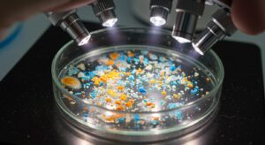 Representative Image. Microplastic checking in the laoratory. Photo Source - Telegram