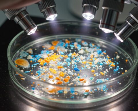 Representative Image. Microplastic checking in the laoratory. Photo Source - Telegram