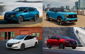 4 Nissan vehicles. Photo Source - Nissan