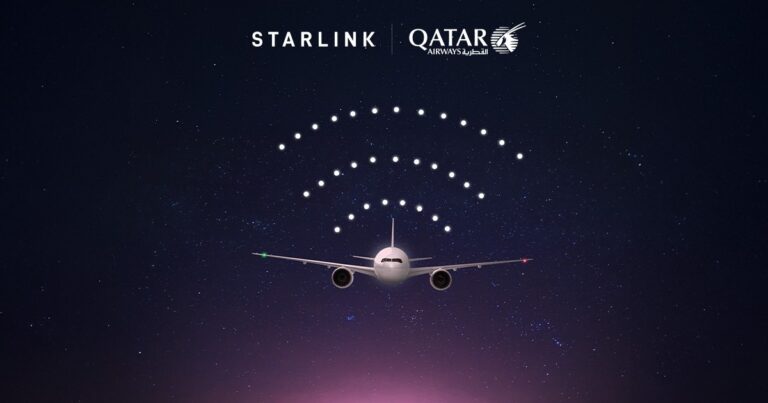 Qatar Airways Starlink Upgrade. Photo Source: Qatar Airways (Newsroom)