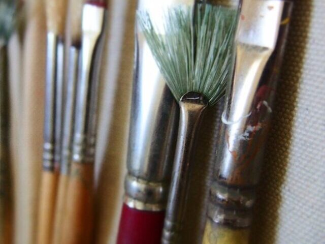 Representative Image A row of paintbrushes, Photo Source: Picryl