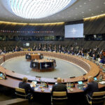 Allies and NATO commit to ensuring that the AI applications they develop and consider for deployment will be in accordance with the six principles explained above. Pictured: Allied Defence Ministers meeting at NATO Headquarters on 21-22 October 2021. © NATO