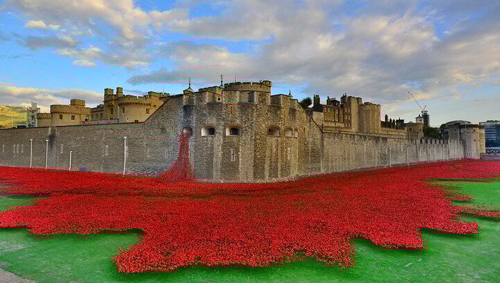 Poppies At The Tower Of London 23-8-2014 Photo Source: Martin Pettitt (CC BY 2.0)