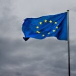 EU waving flag.