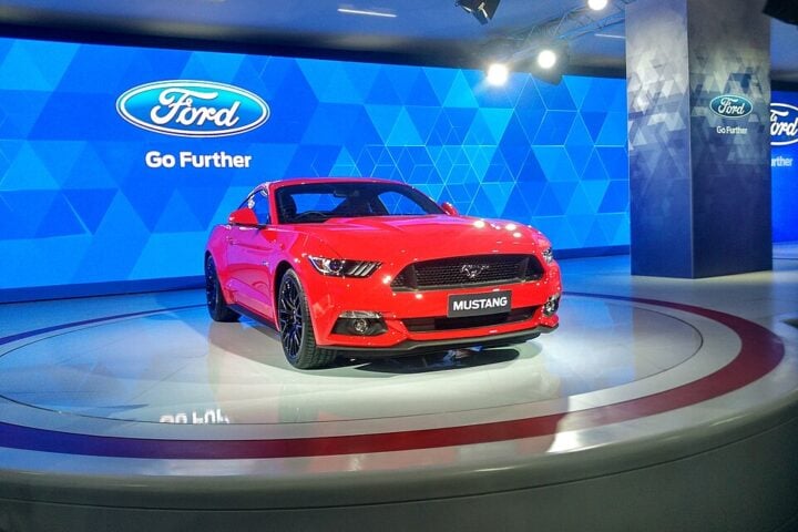 Ford Mustang Noida in NOIDA, Uttar Pradesh, India for Car expo. Photo Source: Eatcha (CC-BY 4.0)