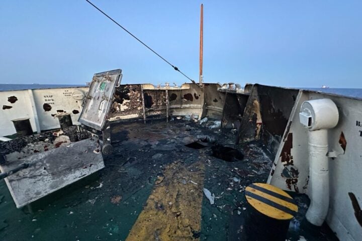 Drone Attack - Photo Source- FREEDOM FLOTILLA
