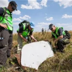 Investigation of the crash site of MH-17.