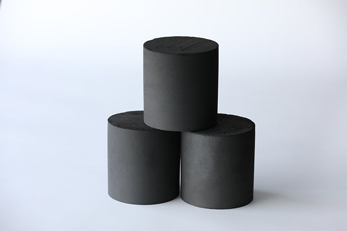 Bio-coal briquettes derived from coconut shells, Photo Source: Mazda Newsroom