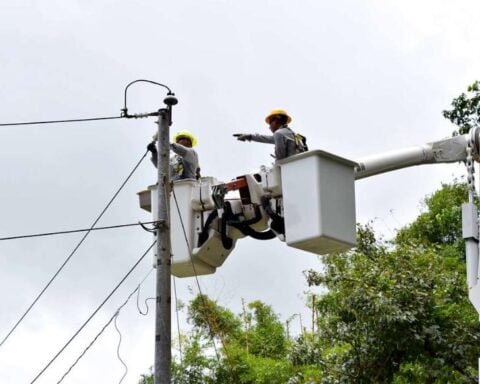 Puerto Rican Power Authority prepare the pole Photo Source: Picryl