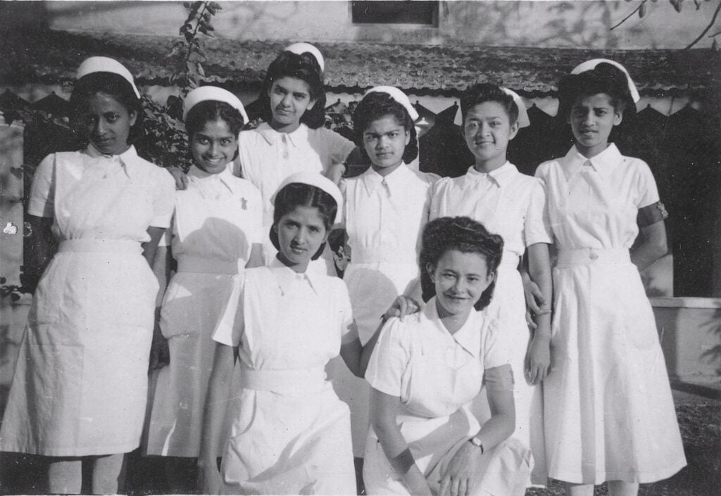 Nurses undergoing training in Bangalore (or Mumbai), 1940s. Photo Source- Frederick Noronha (CC BY-SA 2.0)