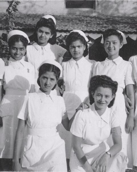Nurses undergoing training in Bangalore (or Mumbai), 1940s. Photo Source- Frederick Noronha (CC BY-SA 2.0)