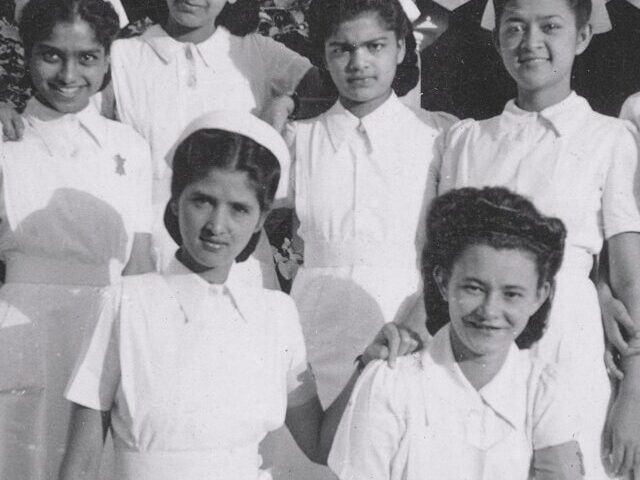 Nurses undergoing training in Bangalore (or Mumbai), 1940s. Photo Source- Frederick Noronha (CC BY-SA 2.0)