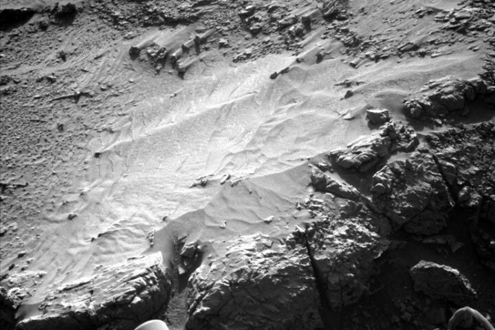 NASA’s Mars rover Curiosity acquired this image using its Left Navigation Camera on May 14, 2025 — Sol 4539, or Martian day 4,539 of the Mars Science Laboratory mission — at 00:57:26 UTC.