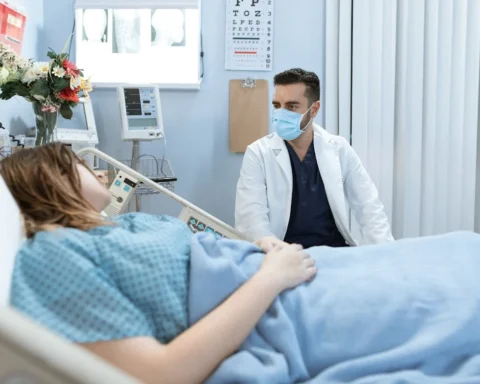 Doctor talking to a Patient.