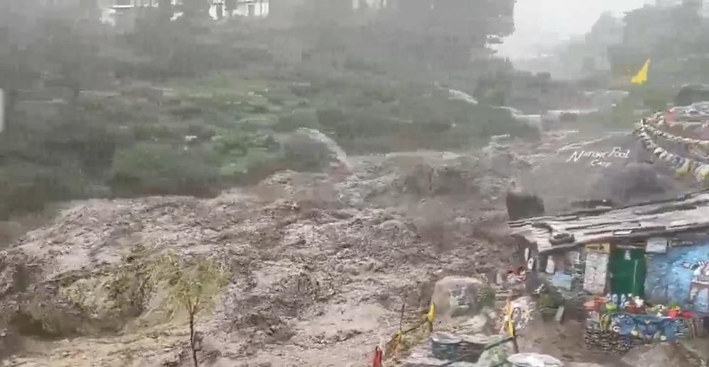 Flash flood fury in Dharamshala after cloudburst in Himachal Pradesh