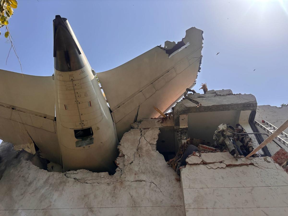 Air India Plane Crash Parts in Ahmedabad.