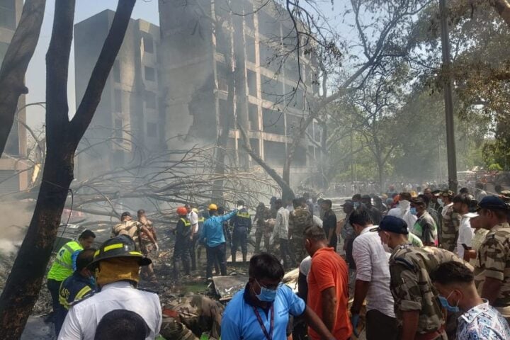 Four days after the devastating Air India crash in Ahmedabad Photo Source: X.com
