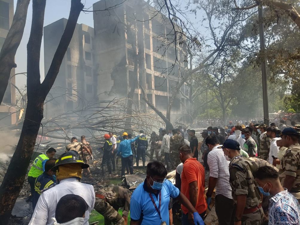 Four days after the devastating Air India crash in Ahmedabad Photo Source: X.com