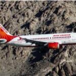 Air India plane through mountains