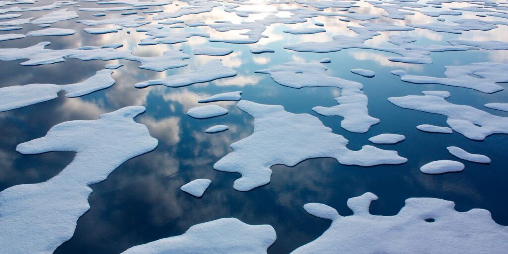 Melting Arctic sea-ice affects precipitation patterns.