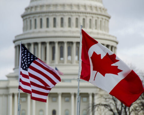 US and Canadian flags at the US Capitol (CC BY-NC-ND 2.0)