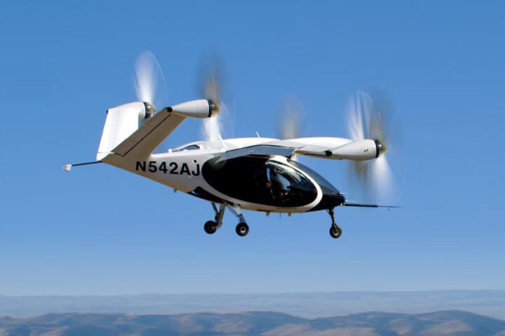 Joby aircraft in flight in Northern California. Photo Source: Joby Aviation