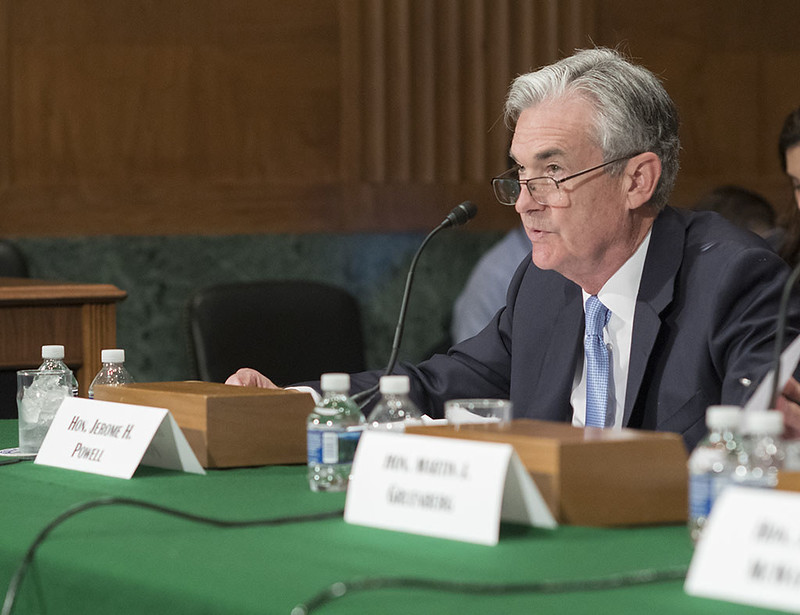 Governor Jerome H. Powell testifies before the Senate Committee on Banking, Housing, and Urban Affairs. Photo Source- Federal Reserve (PDM 1.0)