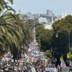 Massive crowd at the San Francisco No Kings Protest. Photo Source: @BenRossTweets (X)