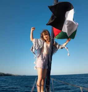 Greta Thunberg aboard the Madleen. Photo Source: Freedom Flotilla Coalition (Instagram)