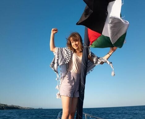 Greta Thunberg aboard the Madleen. Photo Source: Freedom Flotilla Coalition (Instagram)