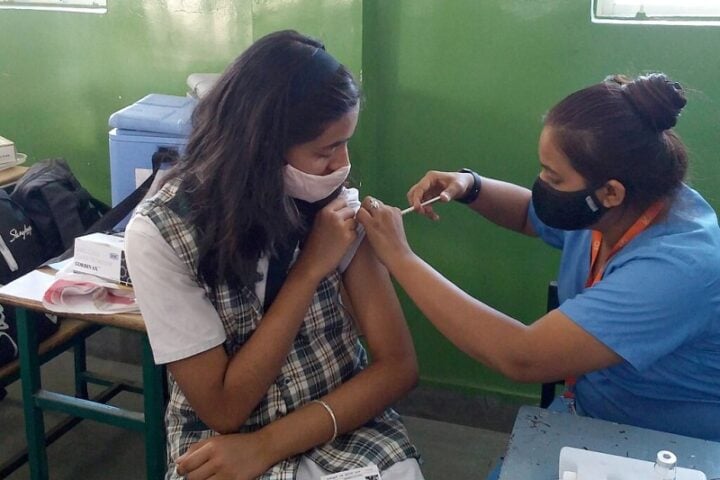 Covid vaccination for children aged 12-14 in India.