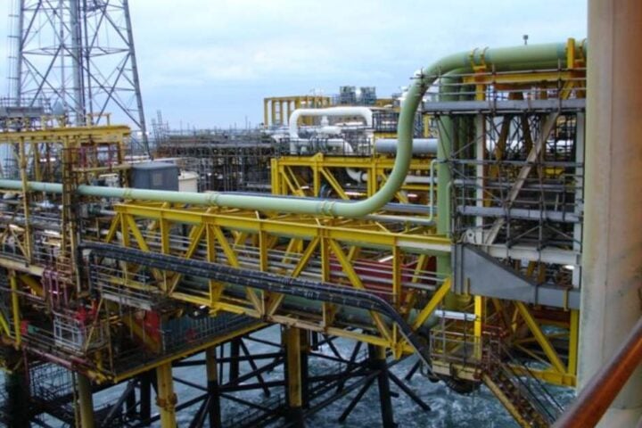 Shell Leman 26A offshore oil and gas installation in the North Sea